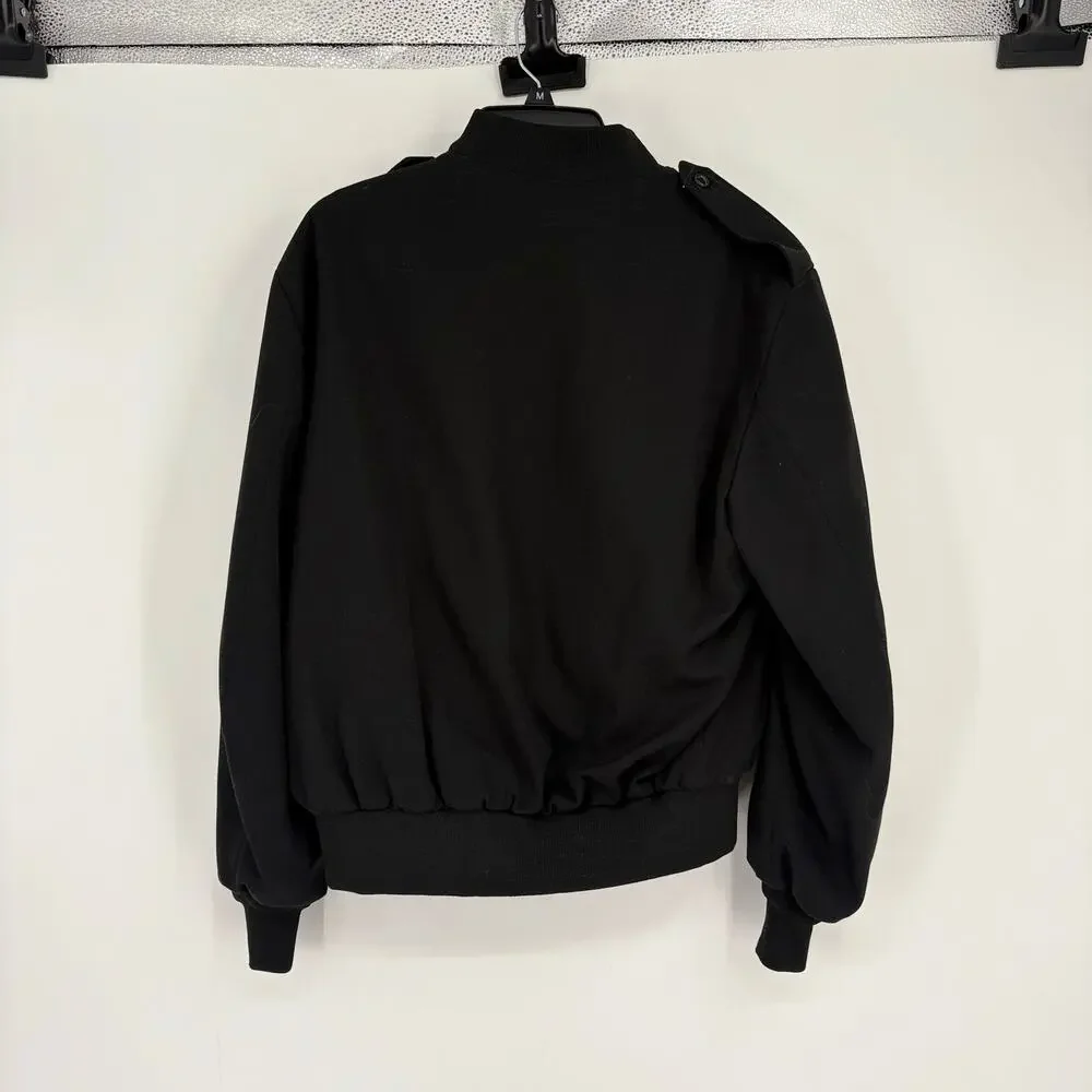 Military‎ Enlisted Windbreaker Jacket Mens 42S Black Wool Removable Liner Sidran